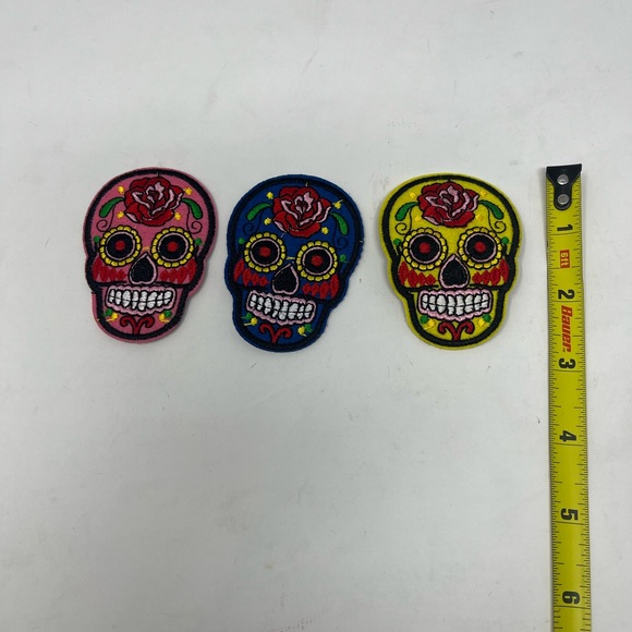 Skull patches (3) iron on - Picture 6 of 8